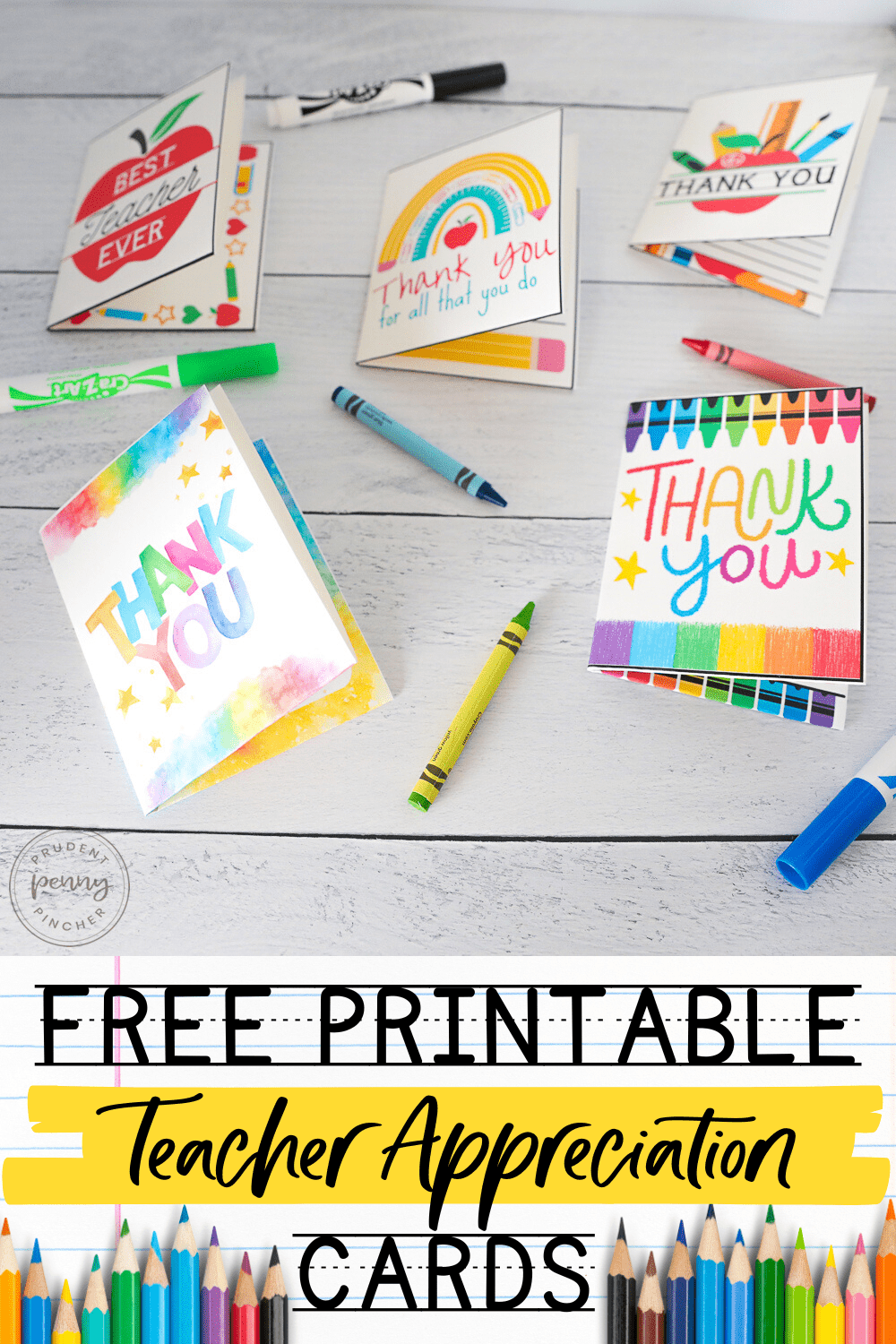 10 free teacher appreciation card printables - prudent penny pincher